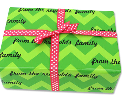 Chic Chevron Personalized Gift Wrap